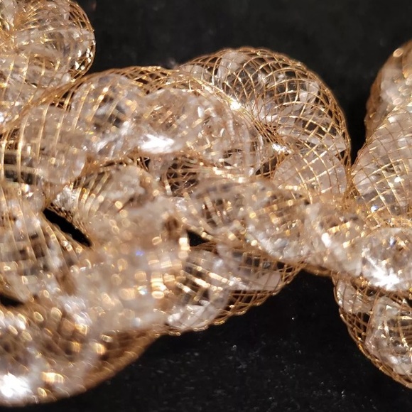 Tan & Crystal Gold Plated Choker - Picture 7 of 7